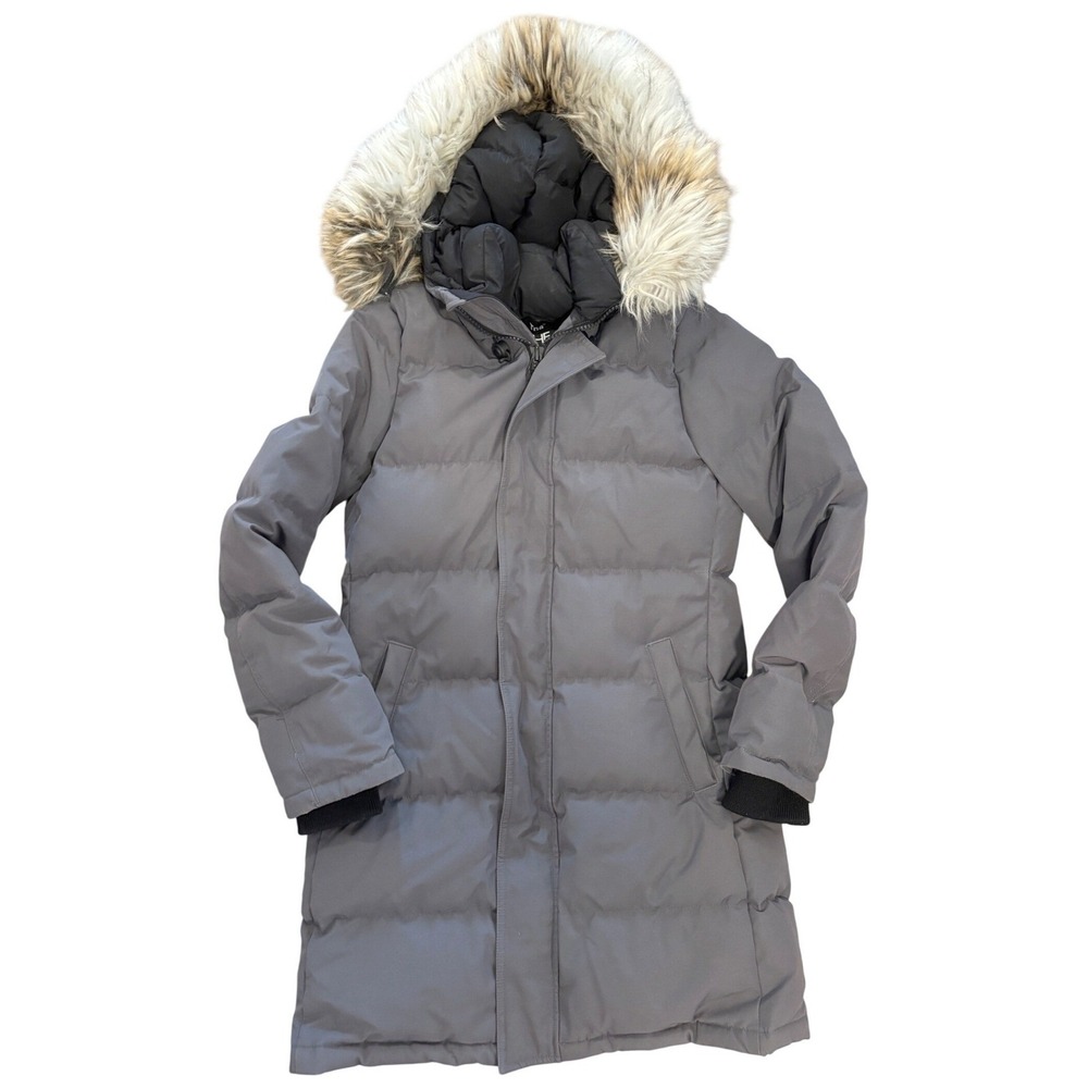 Tna Aritzia The Powder Parka 700 Fill Down Hooded Jacket Grey Midi XS